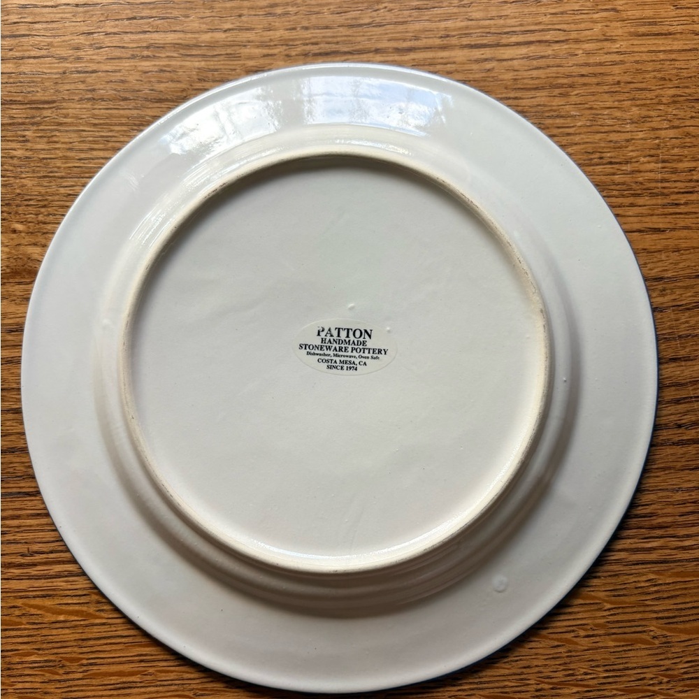 Patton handmade Stoneware pottery Fruit Dinner Plate - Multicolor- made in USA. - Picture 6 of 10